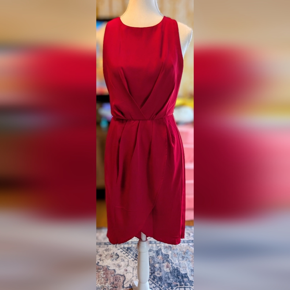 Francesca's Collections Sleeveless Crimson Midi Dress